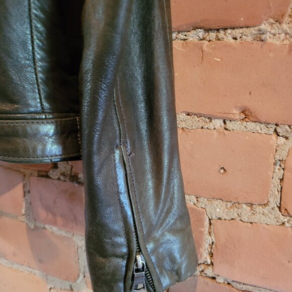 Banana Republic Grey Leather Moto Jacket - Picture 5 of 7